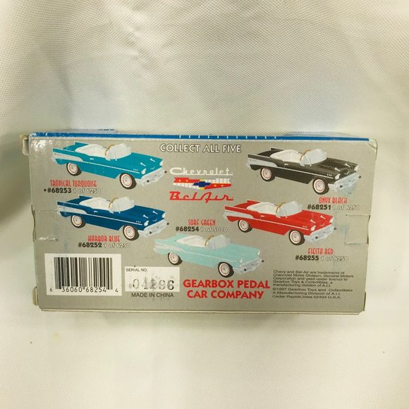 Gearbox 1997 Vintage 1957 Chevy Bel Air Convertible Serial #04296 Pedal Car New - Picture 4 of 11